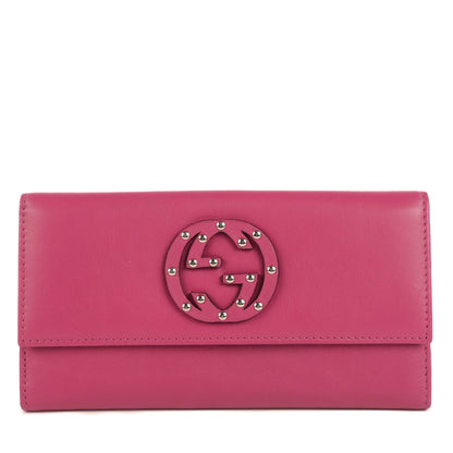 Gucci Calfskin Studded Soho Continental Wallet Peonia Flower 1 of 8