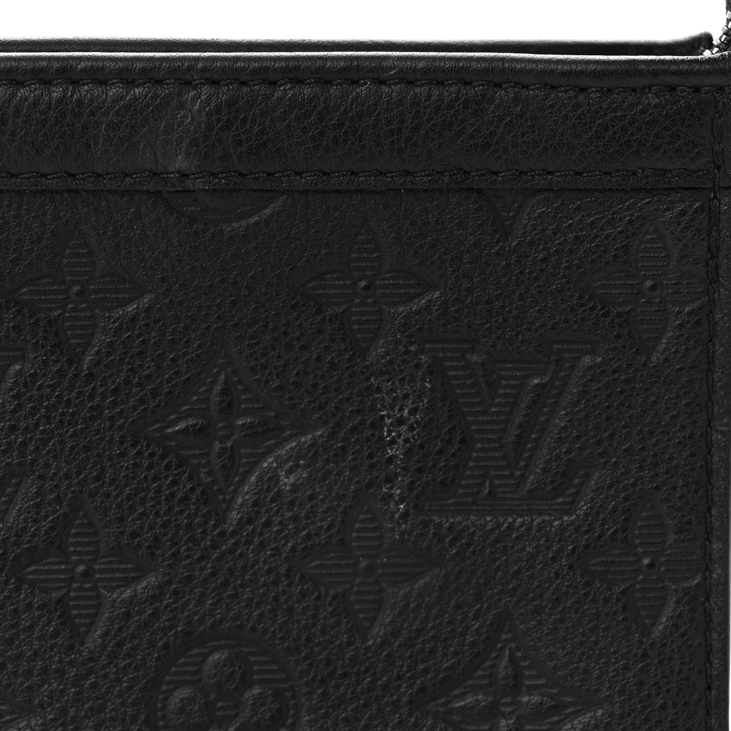 Louis Vuitton Calfskin Monogram Shadow Gaston Wearable Wallet 10 of 12