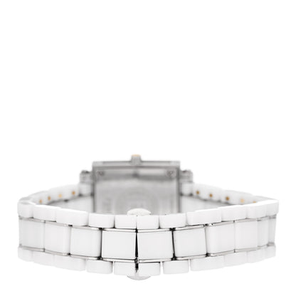 Fendi Stainless Steel Ceramic 25mm Quadro Quartz Watch White 3 of 5