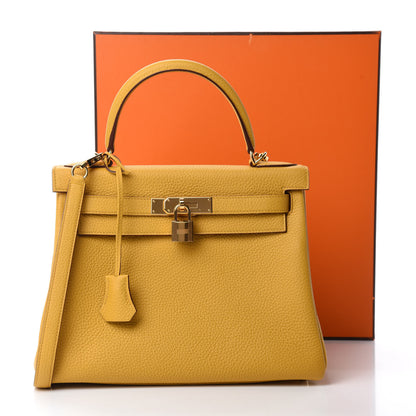 Hermes Togo Kelly Retourne 28 Jaune Ambre 11 of 11