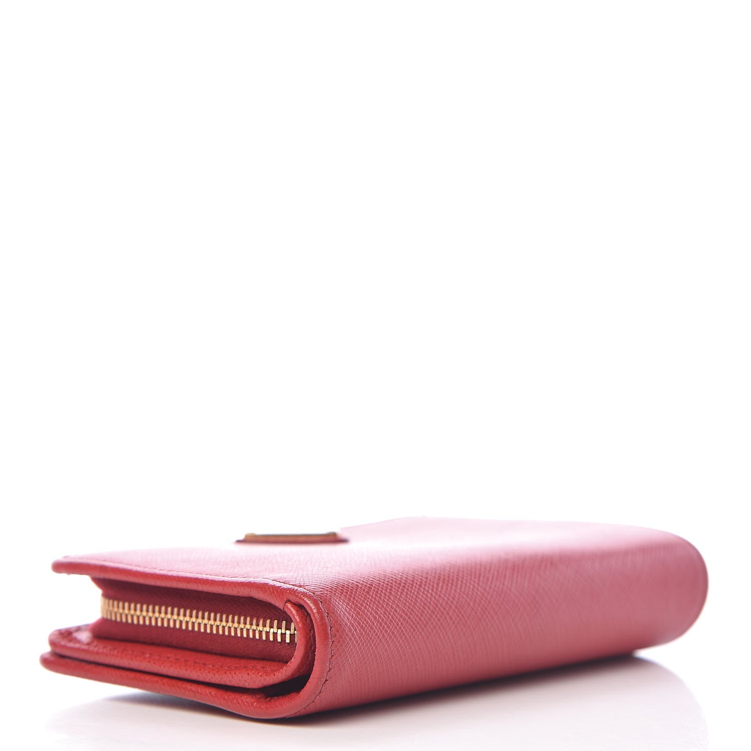 Prada Saffiano Compact Wallet Fuoco 4 of 11