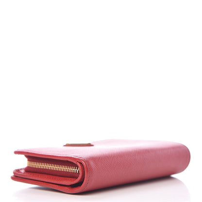 Prada Saffiano Compact Wallet Fuoco 4 of 11
