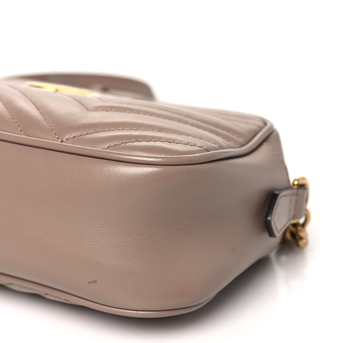 Calfskin Matelasse Small GG Marmont Chain Shoulder Bag Porcelain Rose
