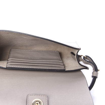 Chloe Suede Calfskin Mini Faye Shoulder Bag Motty Grey 4 of 10