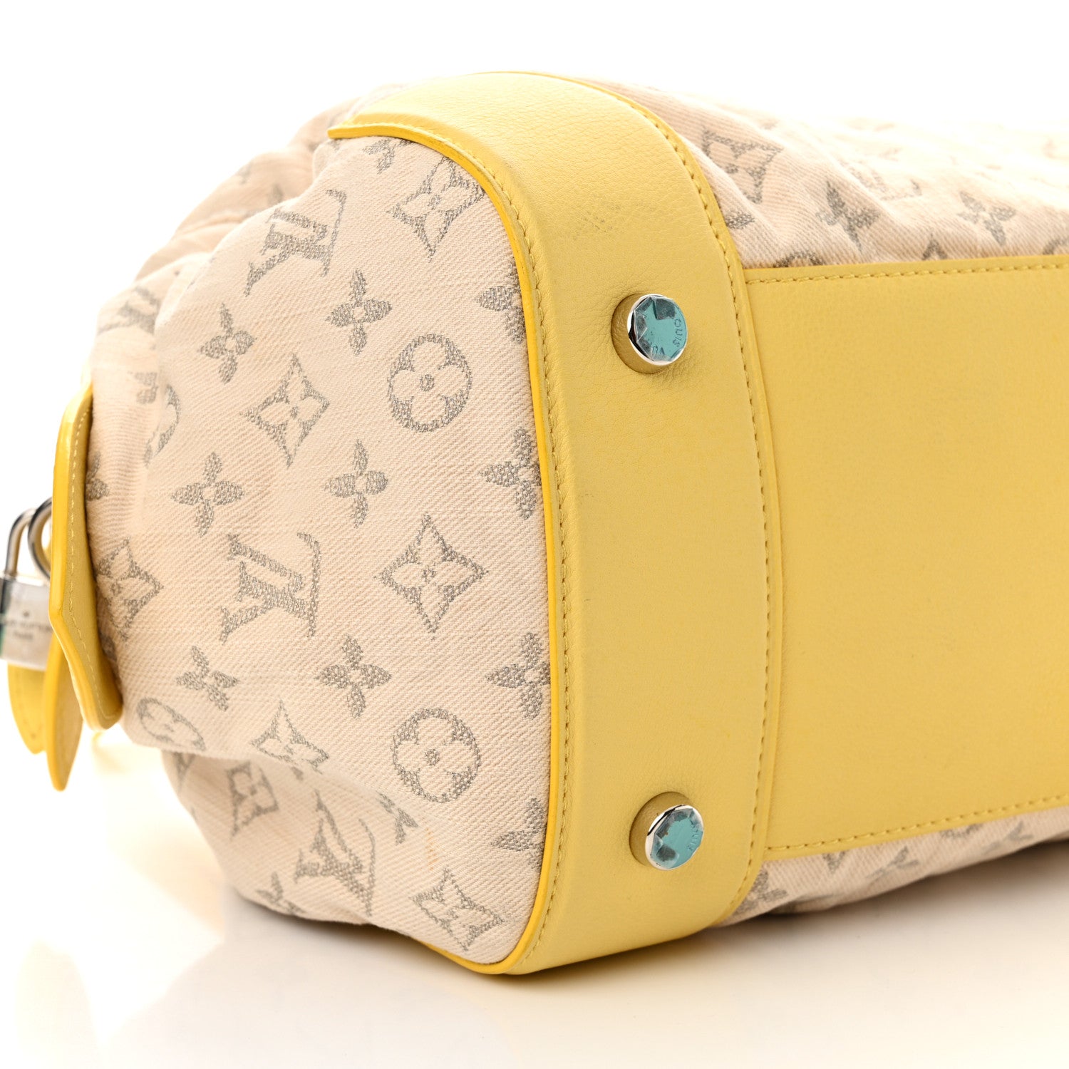 Louis Vuitton Monogram Denim Speedy Round Yellow 9 of 13