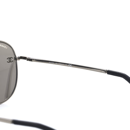 Chanel Aviator CC Sunglasses 4189-T-Q Silver 6 of 8