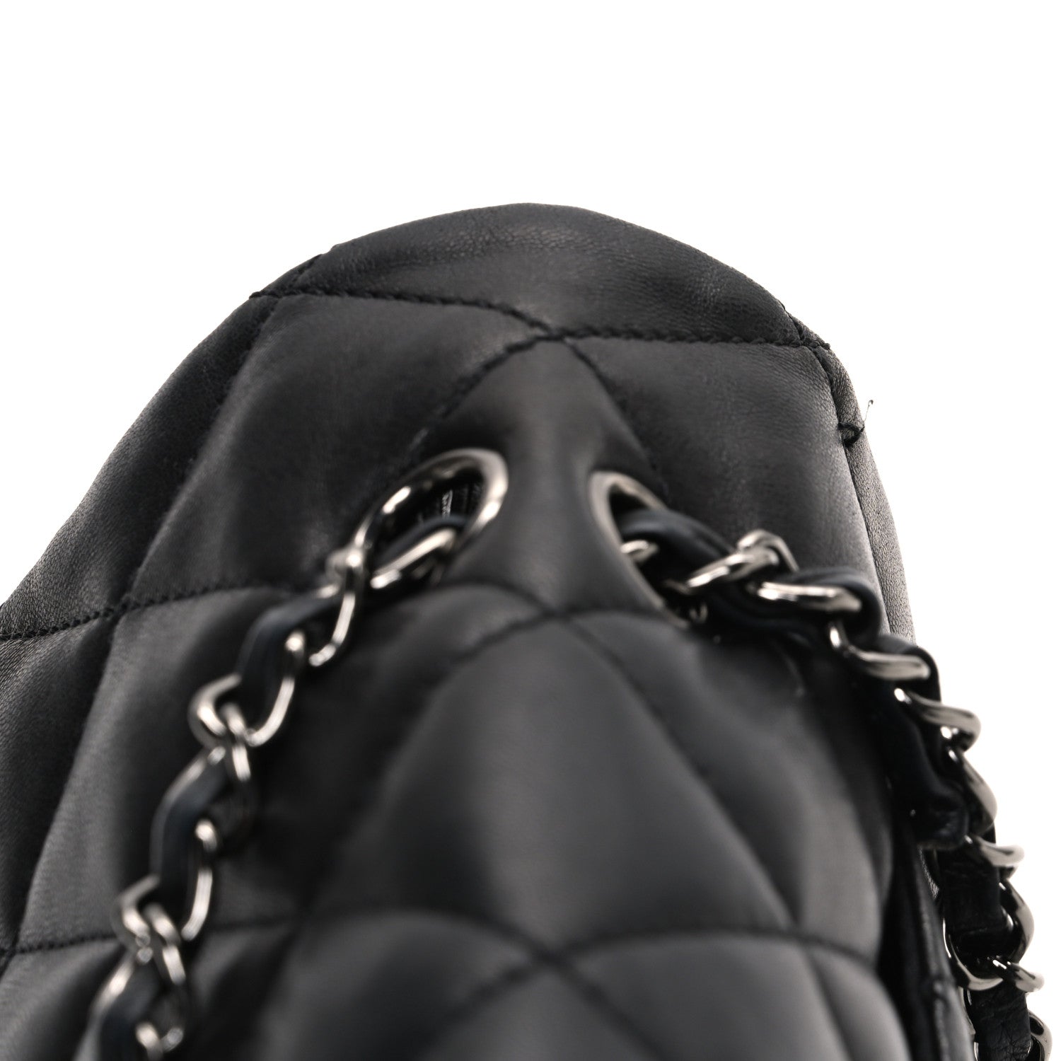 Chanel Lambskin Quilted Jumbo 3 Flap Black 11 of 11