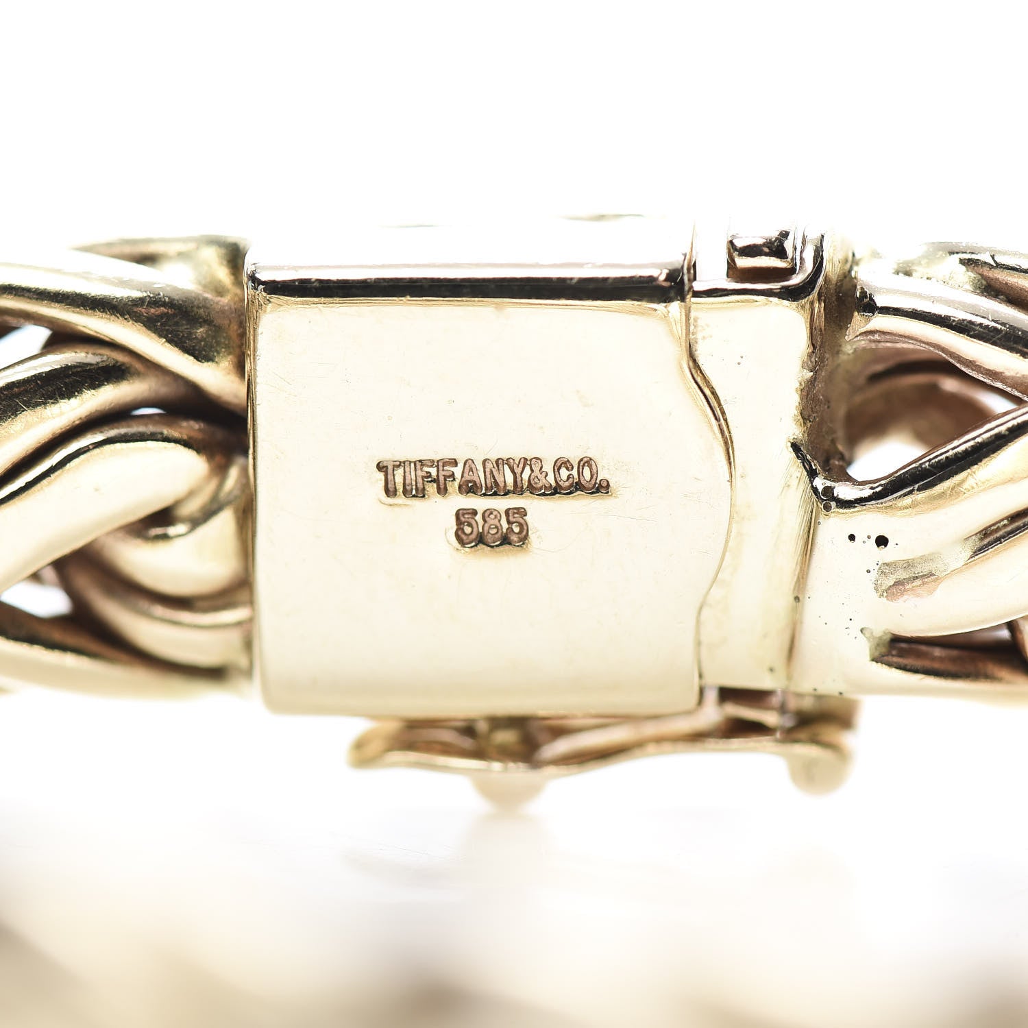 Tiffany 14K Yellow Gold Russian Braid Chain Bracelet 4 of 6