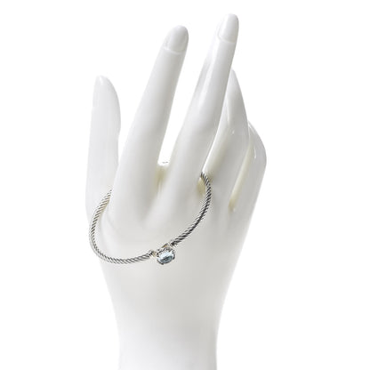 David Yurman Sterling Silver Blue Topaz 3mm Chatelaine Bracelet 2 of 4