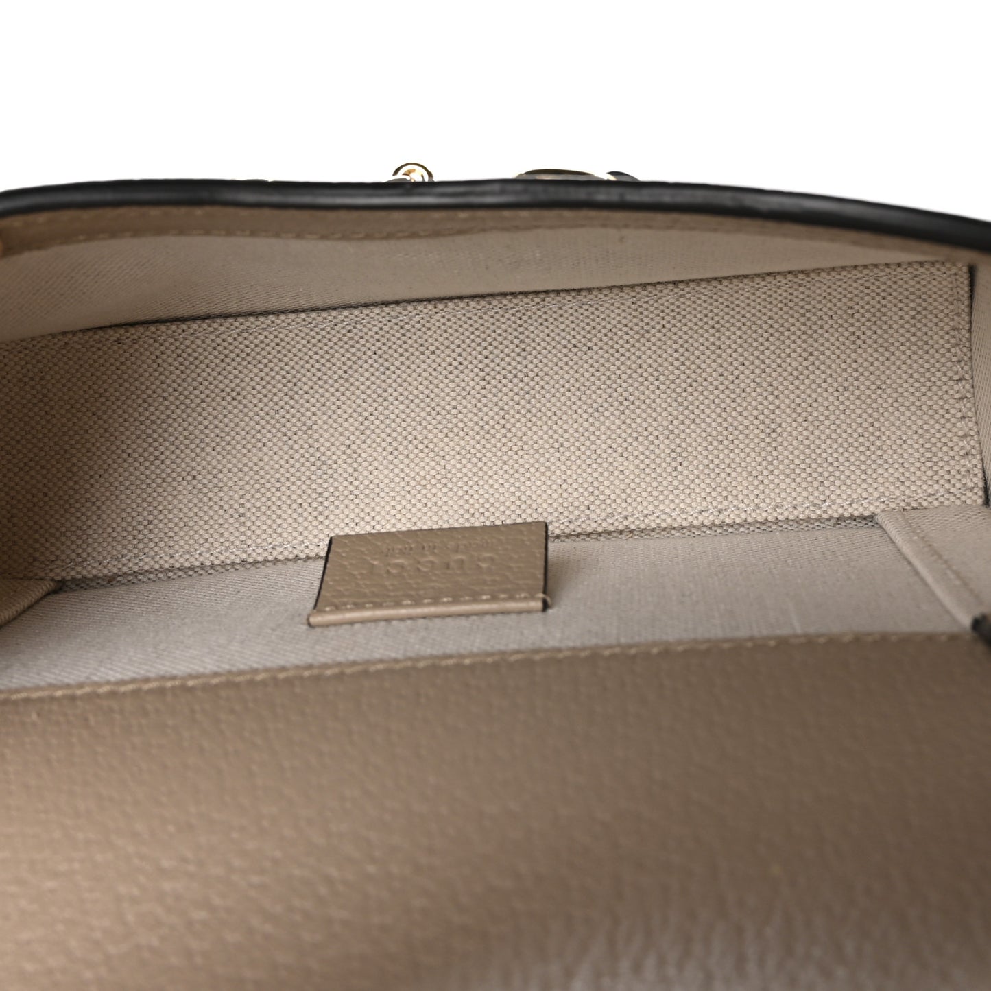 GG Supreme Monogram Textured Dollar Calfskin Mini Horsebit 1955 Shoulder Bag Beige Mystic White Oatmeal