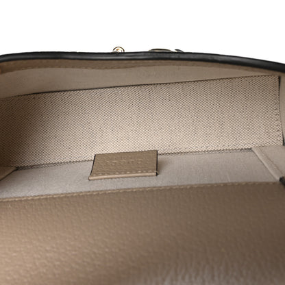 Gucci GG Supreme Monogram Textured Dollar Calfskin Mini Horsebit 1955 Shoulder Bag Beige Mystic White Oatmeal 5 of 11