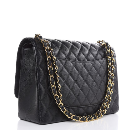 Chanel Caviar Quilted Maxi Double Flap Black 3 of 16