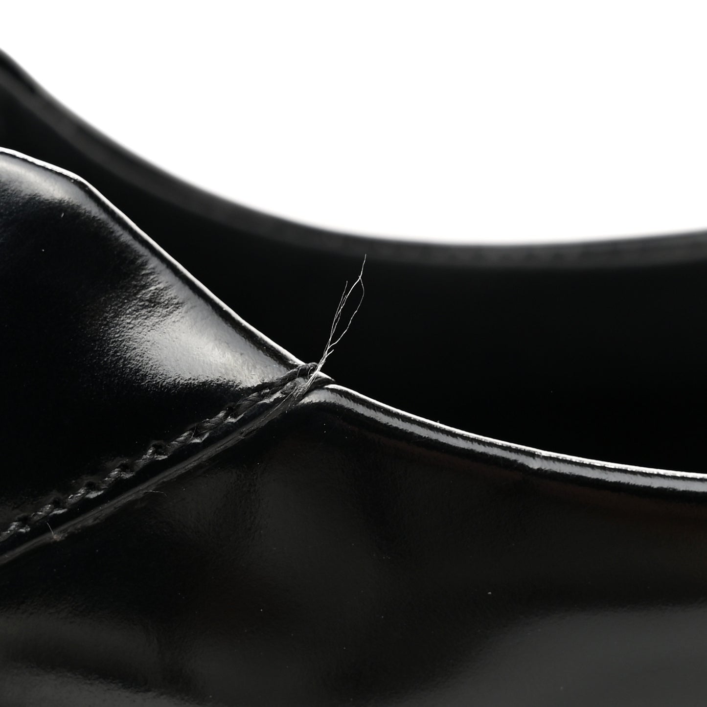Brushed Calfskin Triangle Patch Loafers 37.5 Black