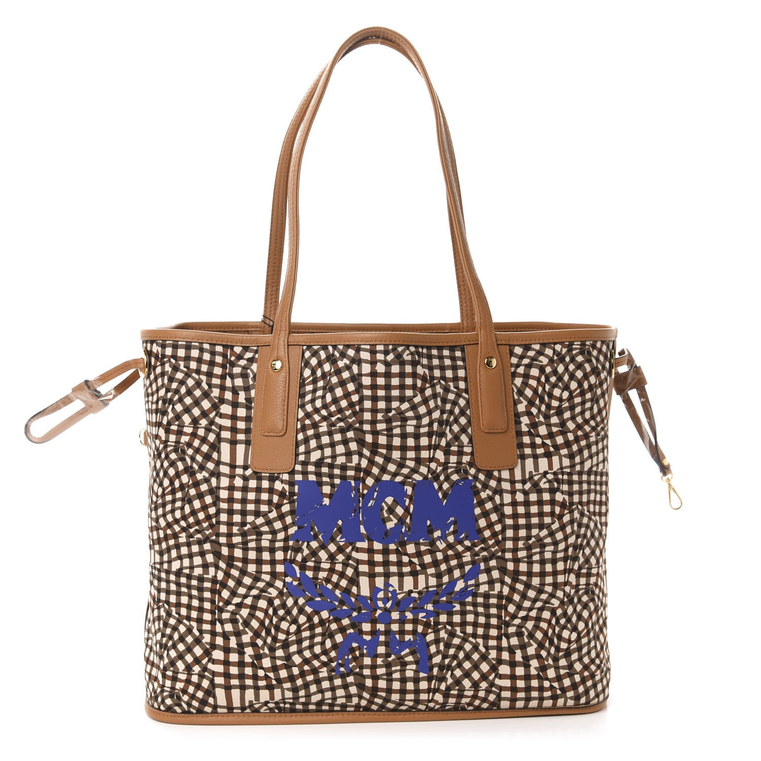 MCM Visetos Medium Liz Reversible Shopper Tote Cognac 9 of 15