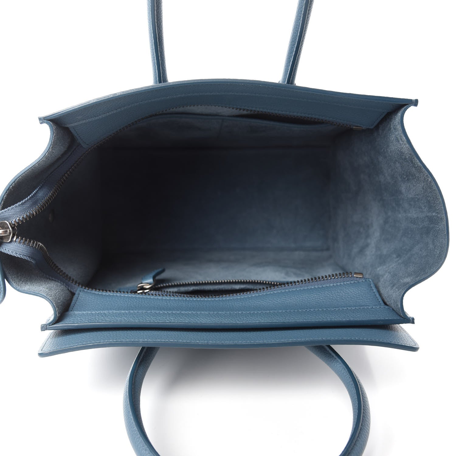 Celine Drummed Calfskin Micro Luggage Slate 5 of 9