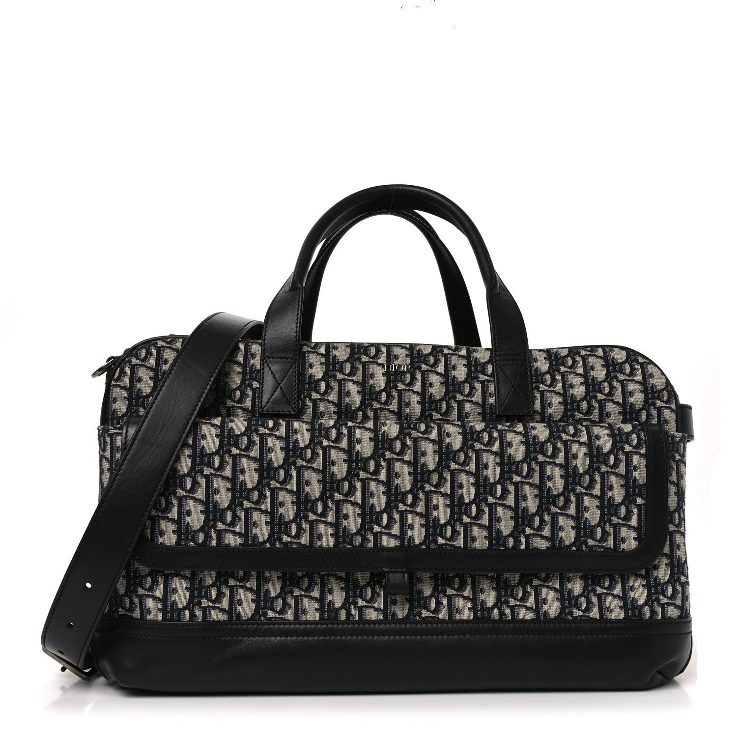 Christian Dior Oblique Calfskin Hit The Road Pet Carrier Blue 1 of 10
