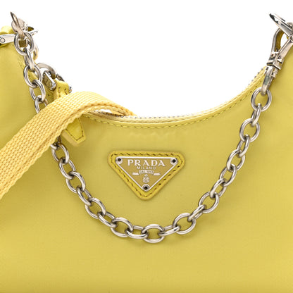 Prada Tessuto Nylon Saffiano Mini Re-Edition 2000 Shoulder Bag Ananas 8 of 13