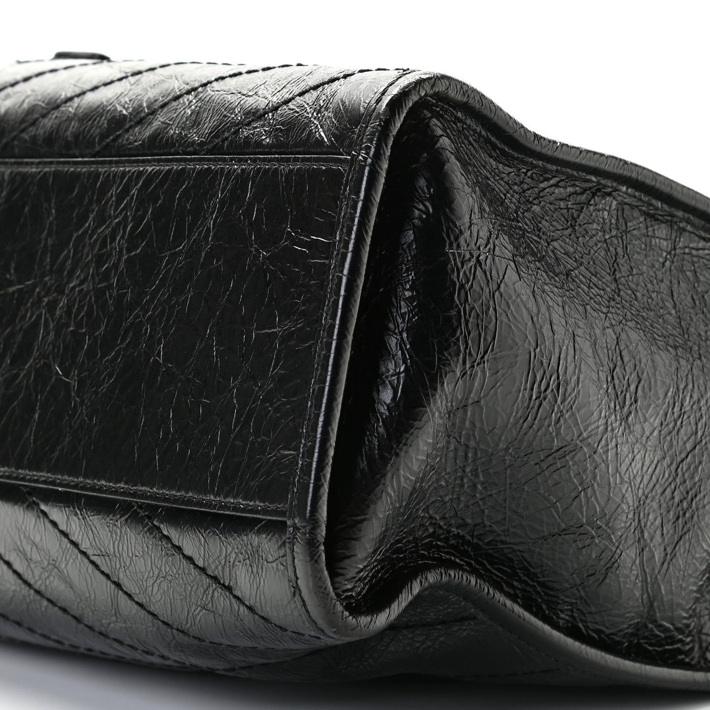 Crinkled Calfskin Matelasse Monogram Niki Shoulder Bag Black