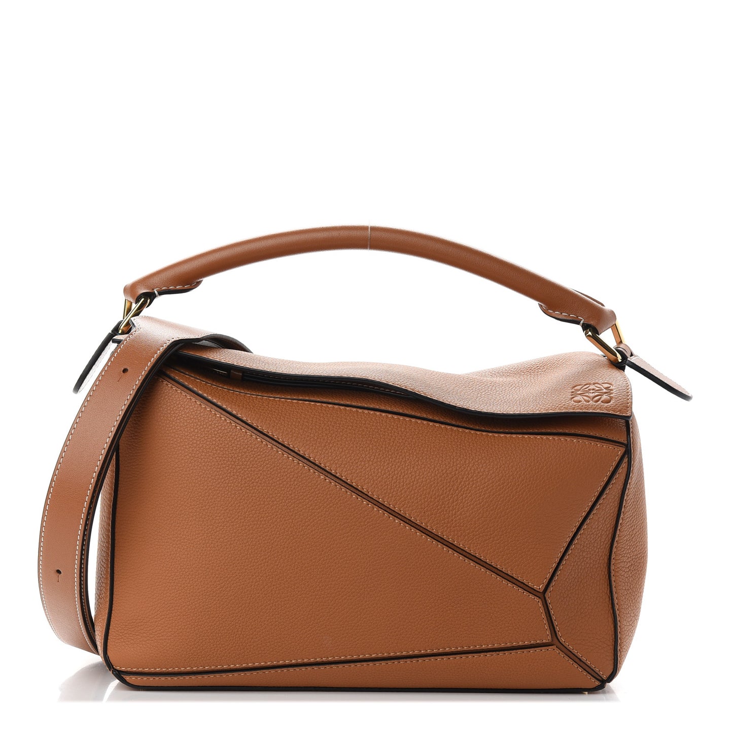 Calfskin Medium Puzzle Bag Tan