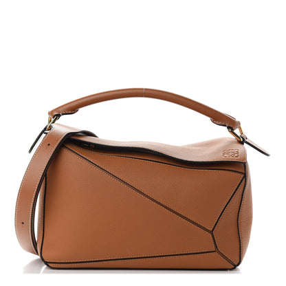 Loewe Calfskin Medium Puzzle Bag Tan 1 of 8