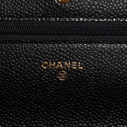 Chanel Caviar Quilted Wallet On Chain WOC Black 6 of 9