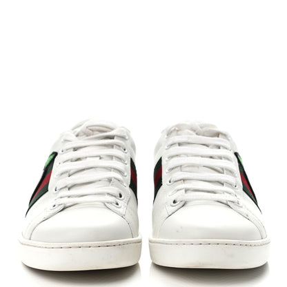 Gucci Calfskin Web GG Apple Embroidered Womens Ace Sneakers 37 White 2 of 5