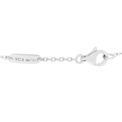 Van Cleef & Arpels 18K White Gold Diamond Vintage Alhambra Pendant Necklace 5 of 5