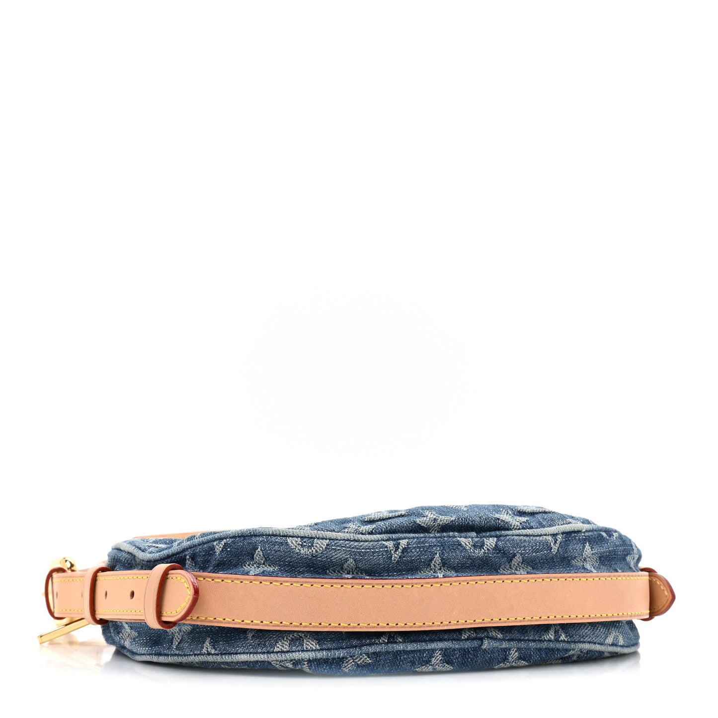 Monogram Denim Croissant MM Blue