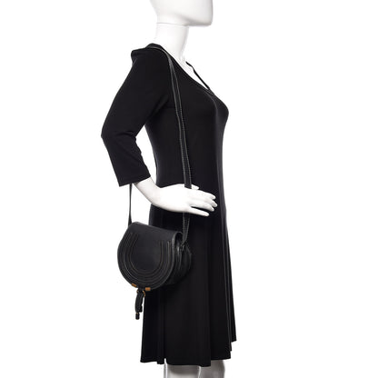 Chloe Calfskin Mini Marcie Round Crossbody Bag Black 2 of 12