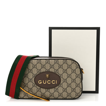 Gucci GG Supreme Monogram Web Neo Vintage Shoulder Bag Beige New Acero Crop 12 of 12