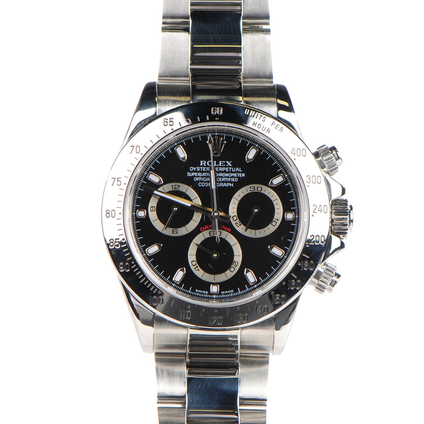 Stainless Steel 40mm Oyster Perpetual Daytona Cosmograph Watch Black 116520