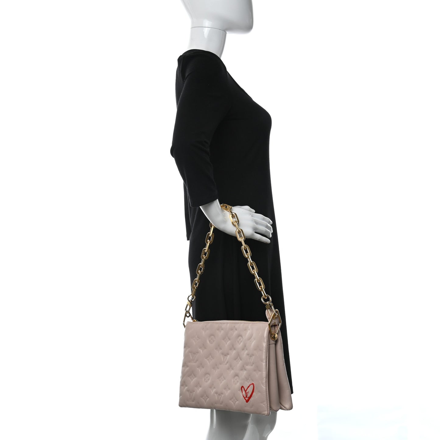 Lambskin Embossed Monogram Fall In Love Coussin PM Dragée Light Pink