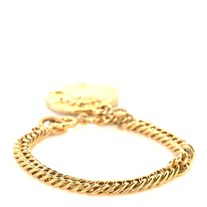 Chanel Metal Medallion Chain Bracelet Gold 3 of 4