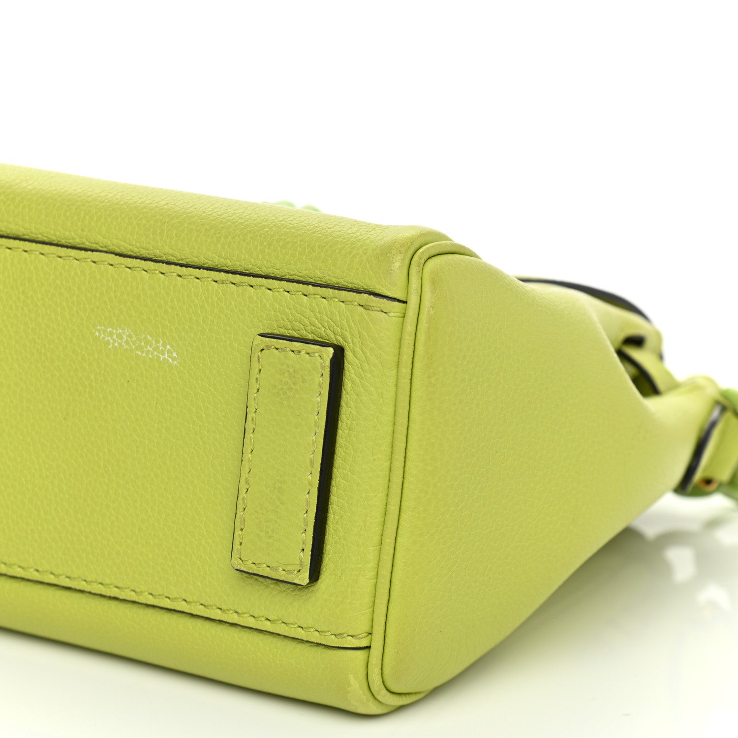 Versace Calfskin Medusa Small Top Handle Handbag Lime 6 of 12