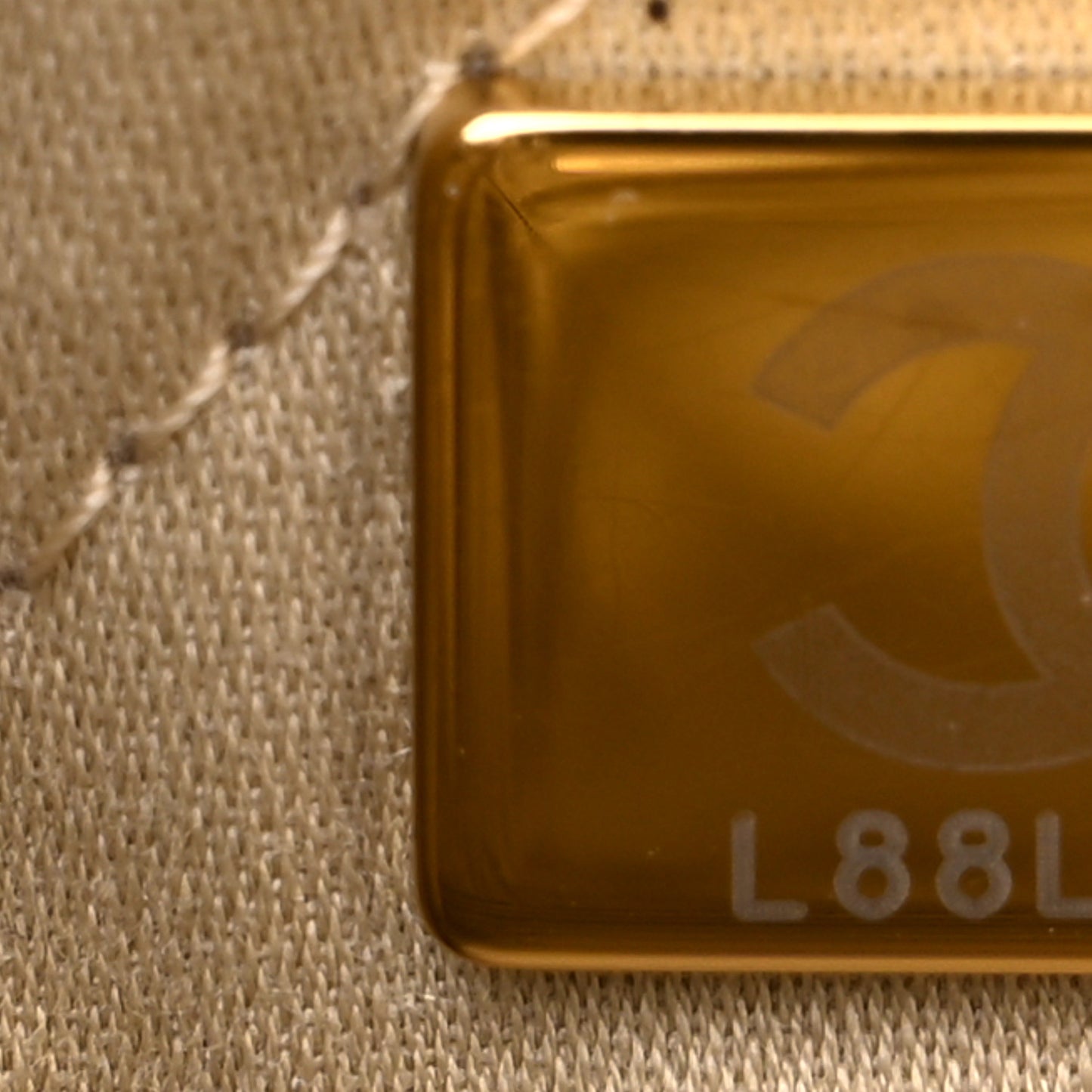 Metallic Calfskin Quilted Chanel 22 Golden