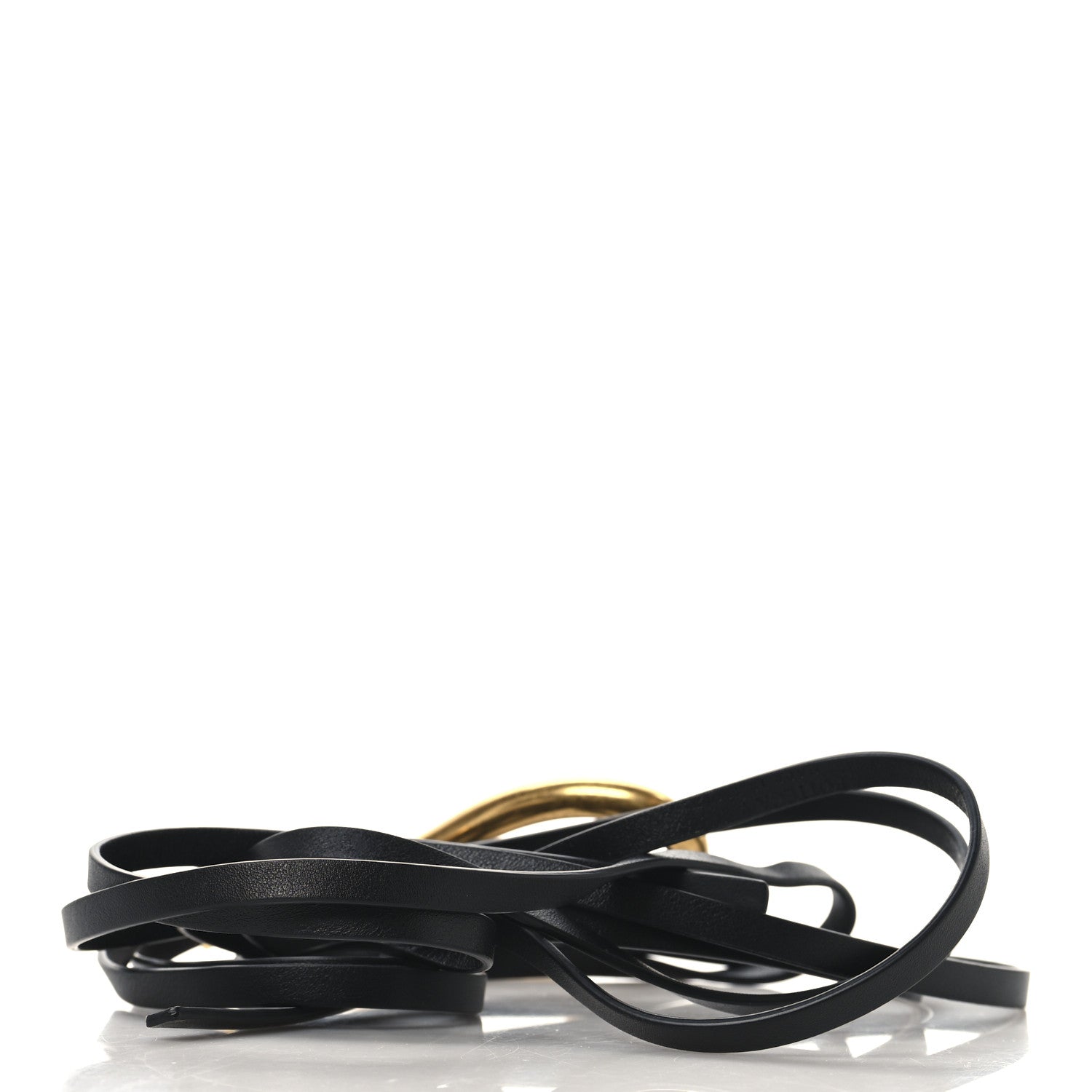 Bottega Veneta Calfskin Wrap Belt Black 2 of 3