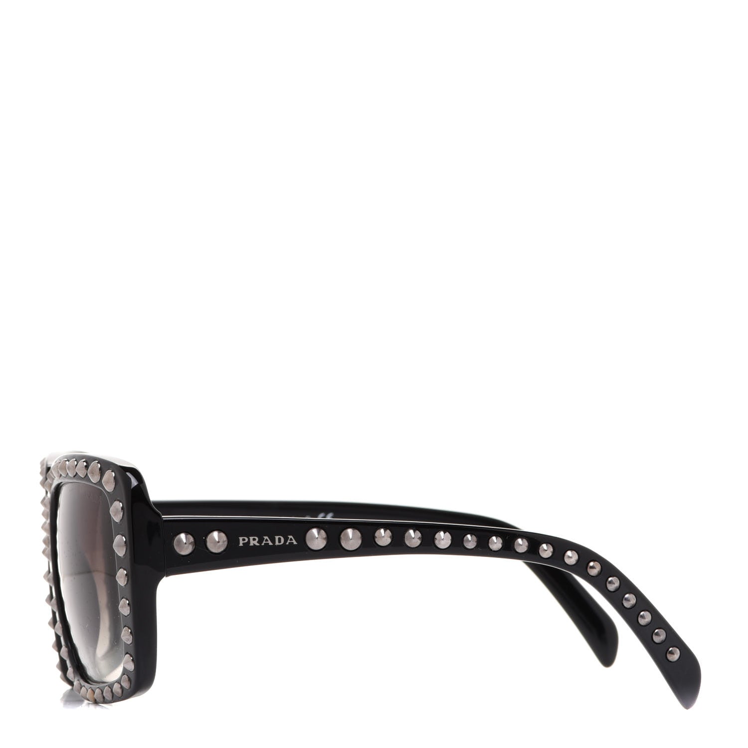 Prada Square Studded Ornate Sunglasses SPR 30Q Black 5 of 9