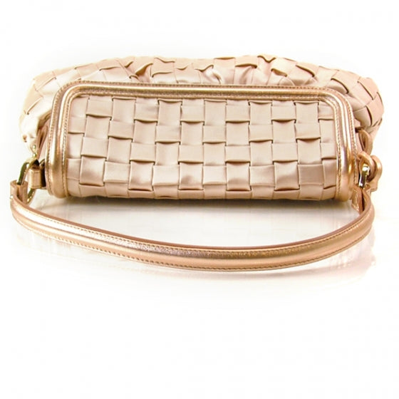 Satin Shantung Small Chef Shoulder Bag Pink