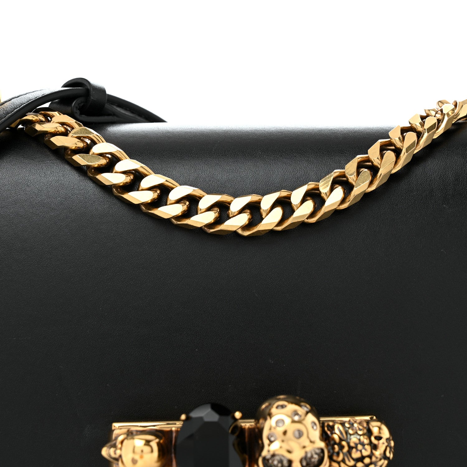 Alexander McQueen Calfskin Knuckle Crossbody Black 8 of 12