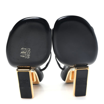 Fendi Calfskin Fendi First 95mm Slide Sandals 38 Black 6 of 9
