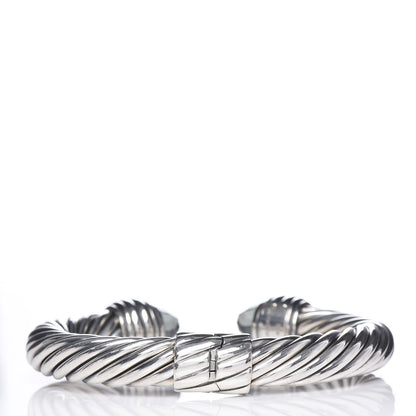 David Yurman Sterling Silver Prasiolite 10mm Cable Classics Hinged Bracelet 3 of 4