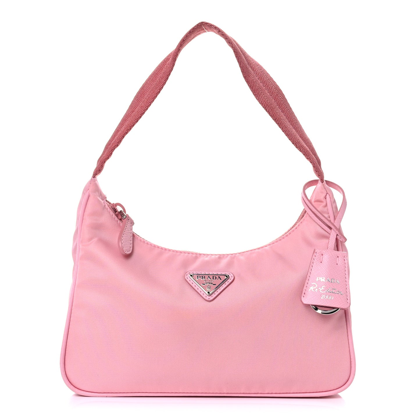 Tessuto Nylon Saffiano Mini Re-Edition 2000 Bag Rosa