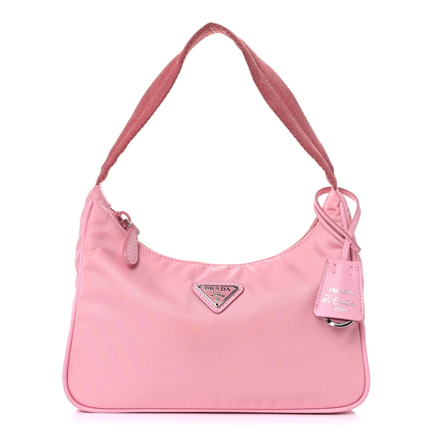 Prada Tessuto Nylon Saffiano Mini Re-Edition 2000 Bag Rosa 1 of 13