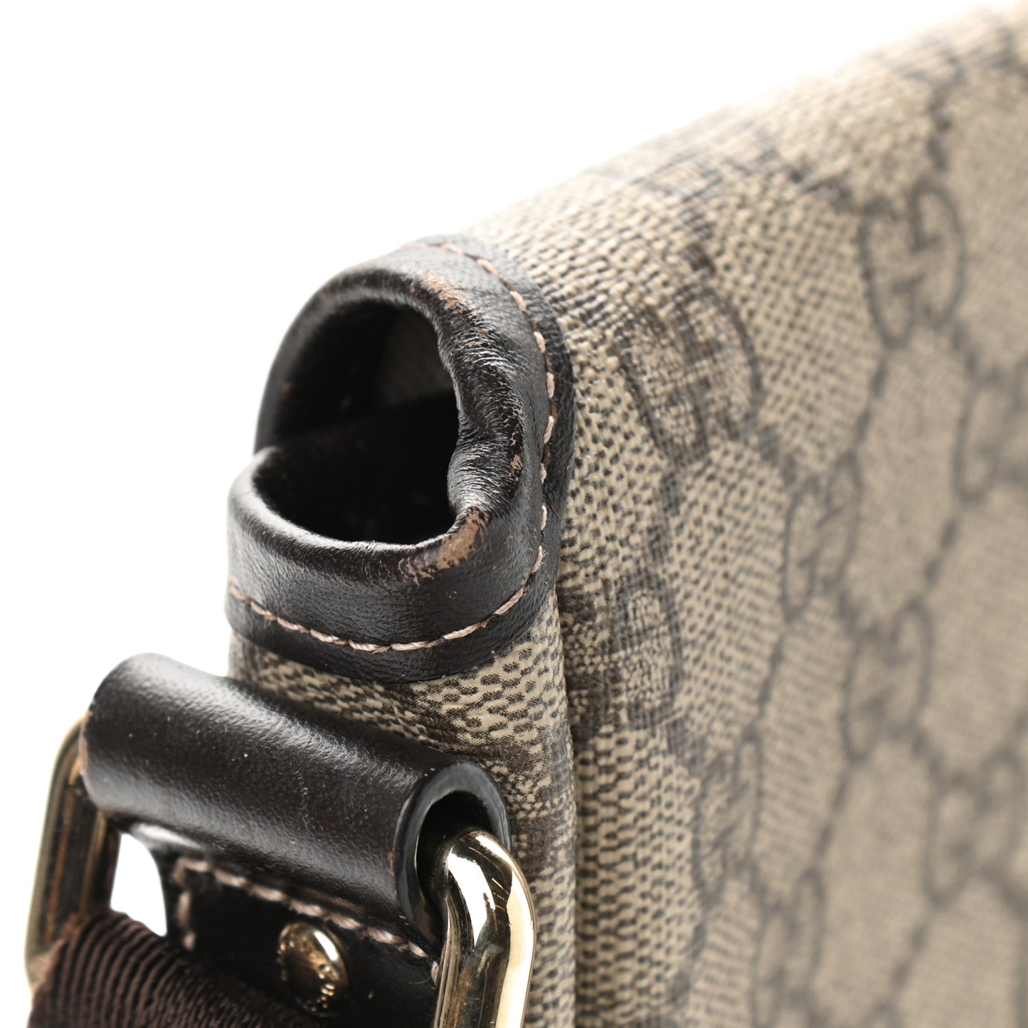 GG Plus Monogram Small Flap Messenger Bag Beige Dark Brown