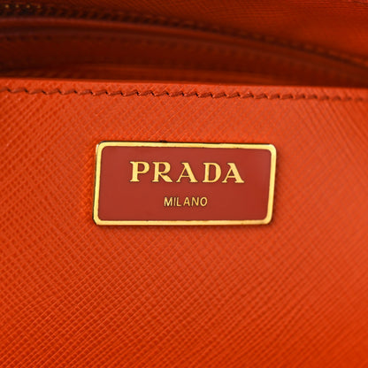 Prada Saffiano Medium Galleria Double Zip Tote Papaya 6 of 8