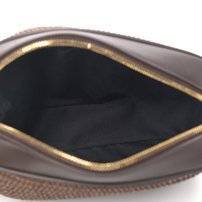 Saint Laurent Raffia Canvas Monogram Lou Camera Bag Dark Chocolate 4 of 8