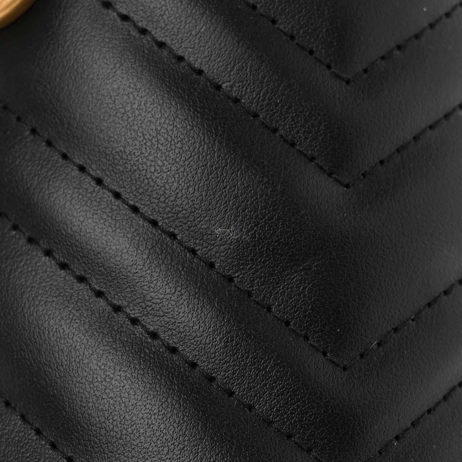 Gucci Calfskin Matelasse Mini GG Marmont 2.0 Bucket Bag Black 10 of 10