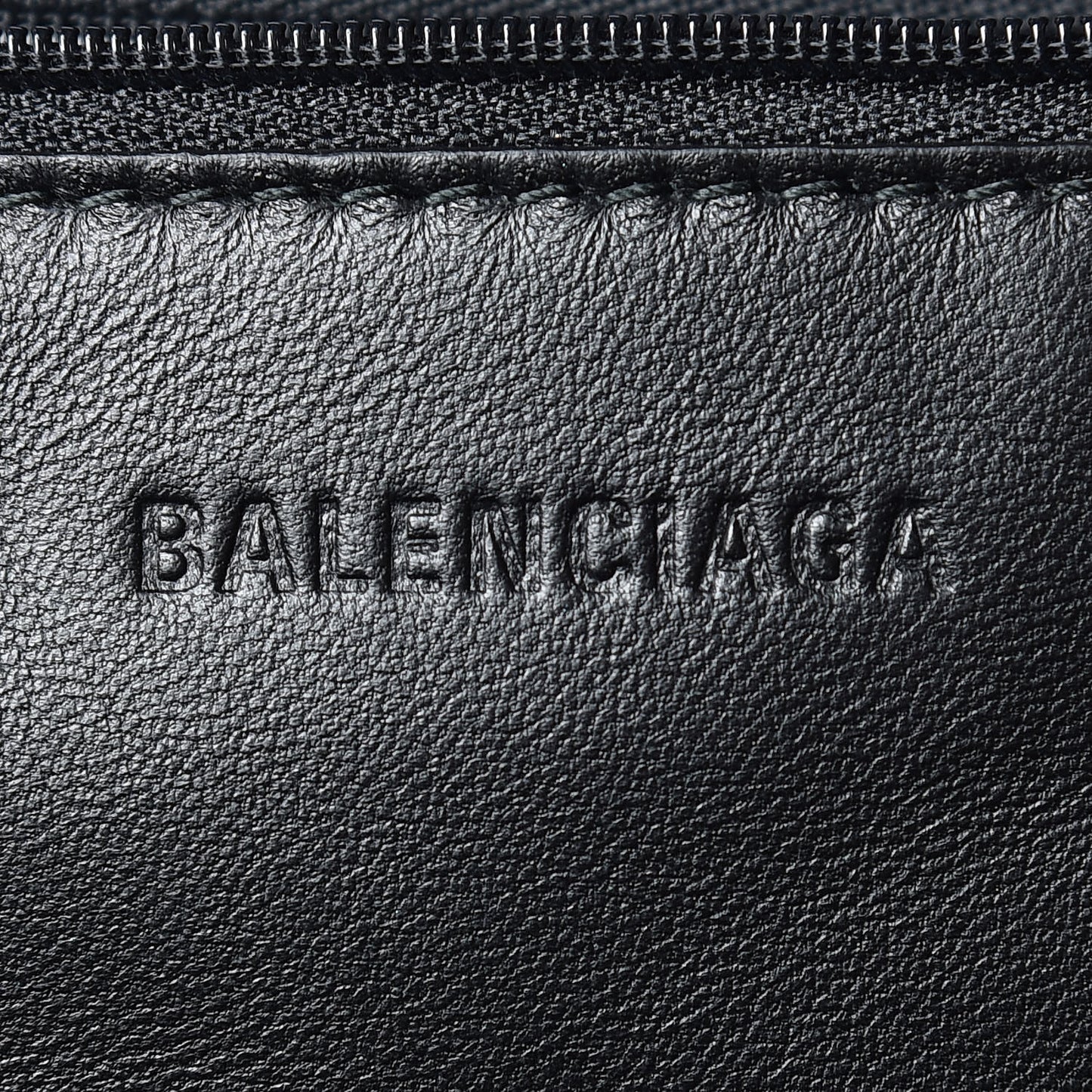 Calfskin Printed Logo Small Market Shopper Tote Black