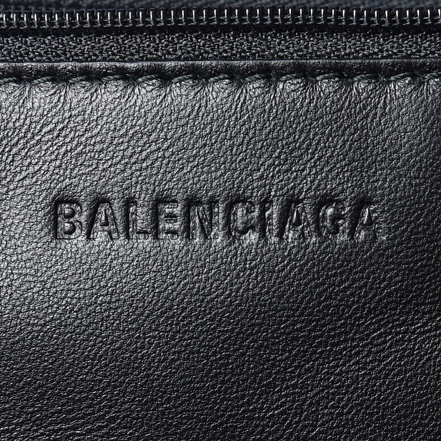 Balenciaga Calfskin Printed Logo Small Market Shopper Tote Black 8 of 9