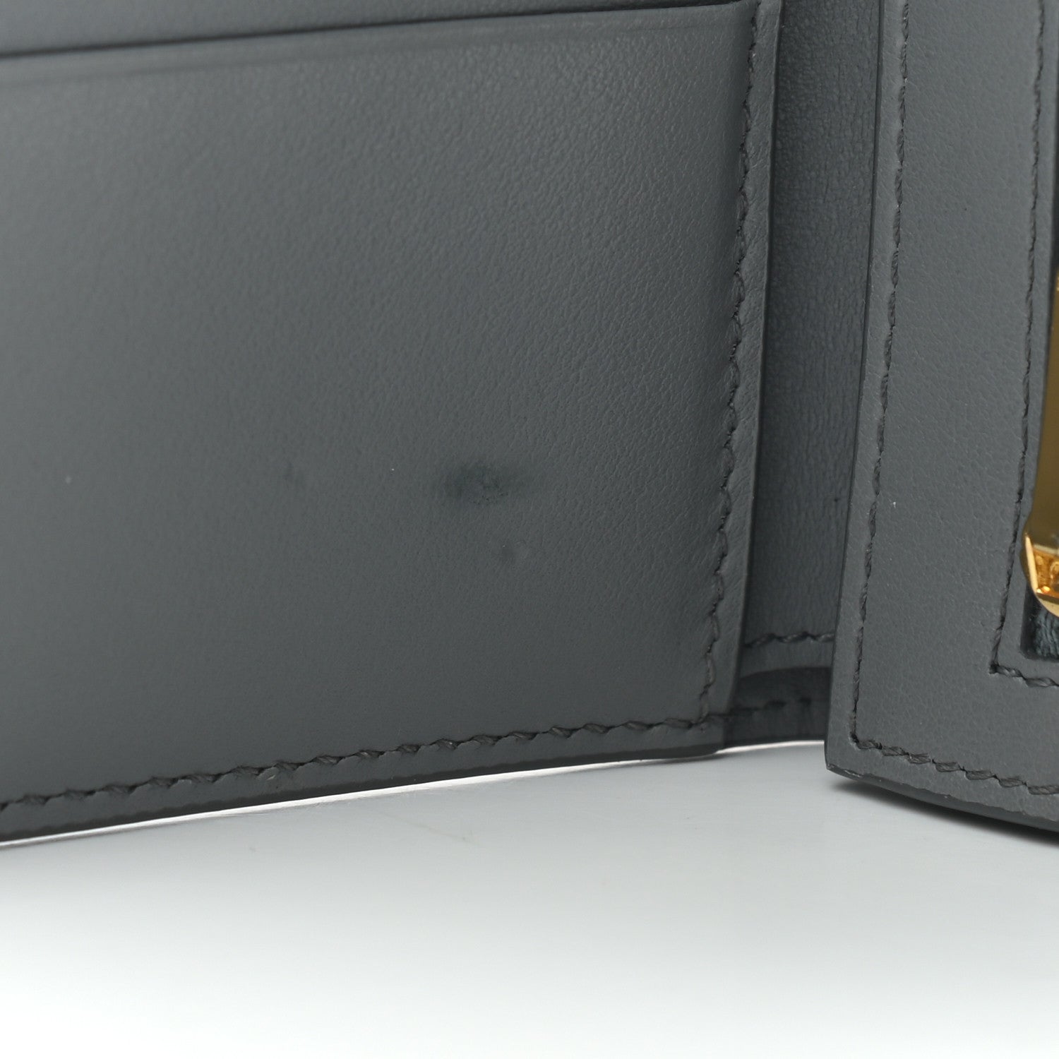 Celine Grained Calfskin Medium Multifunction Strap Wallet Grey 6 of 6